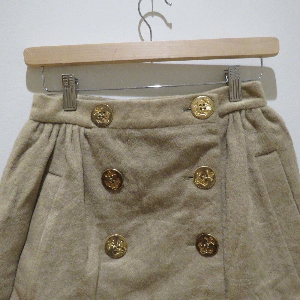 OPENING CEREMONY Cashmere Wool Blend Button Front Skirt Preppy Old Money NWT - Picture 3 of 12